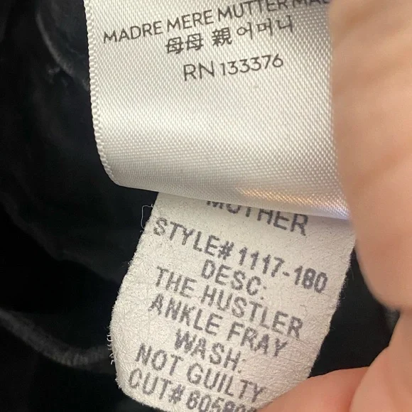 MOTHER The Hustler Ankle Fray in Not Guilty Size 24 - Picture 11 of 11